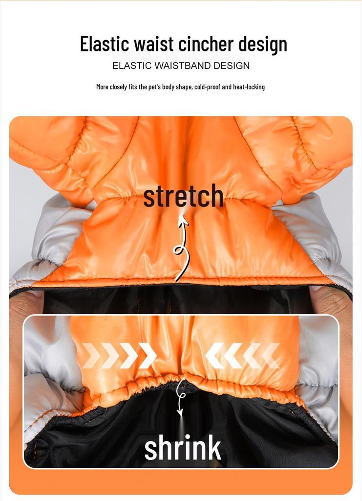 Waterproof Reflective Four-Legged Thickened Warm Dog Outfit for Small Dogs