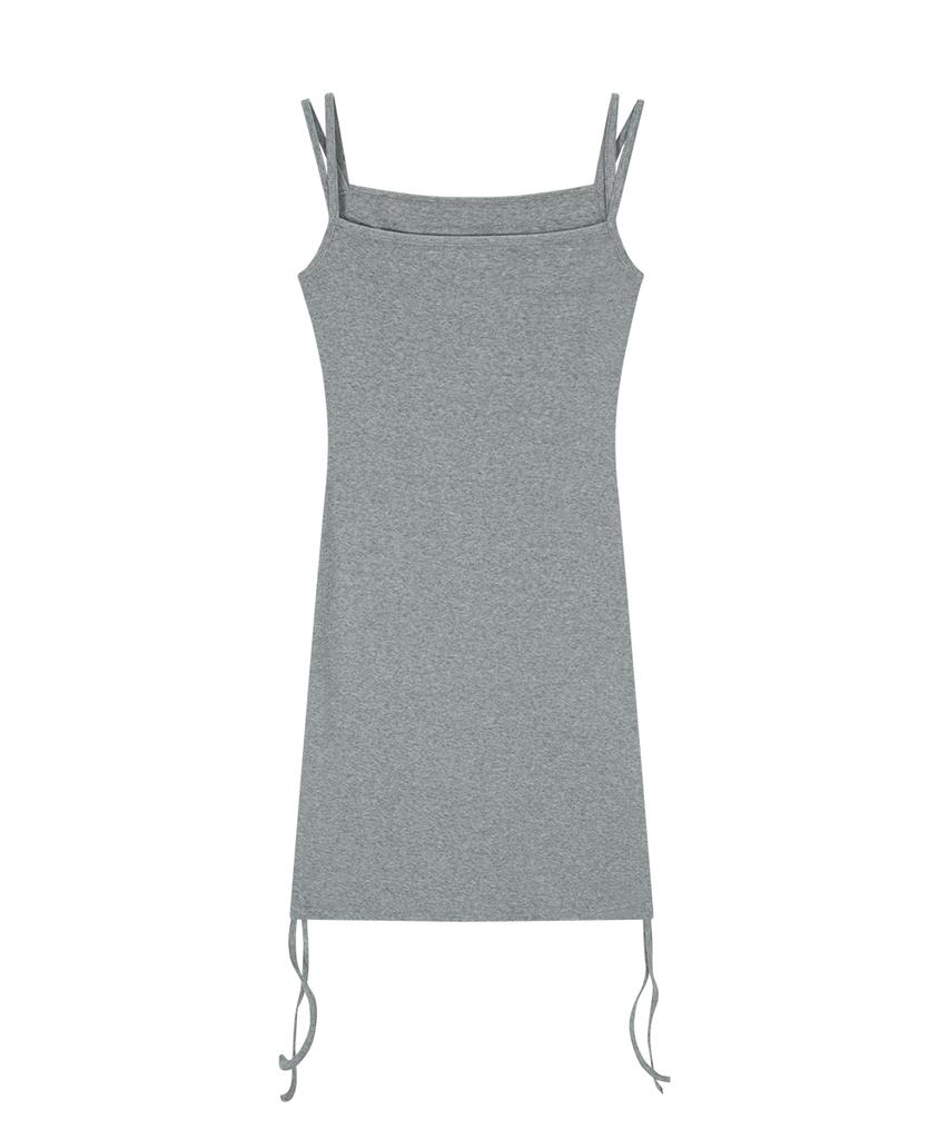 Aejeuon Layer Shirring Dress / Gray
