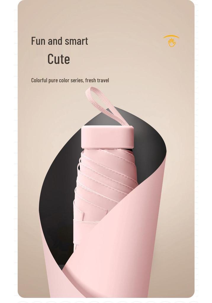 Compact Dual-Use UPF Anti-UV Magic Strap Card Umbrella