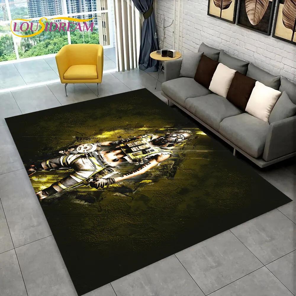Apex Legends Spiel Gamer Cartoon Bereichsteppich, Teppich für Wohnzimmer Schlafzimmer Sofa Fußmatte Dekoration, Kinder Spiel Rutschfeste Bodenmatte