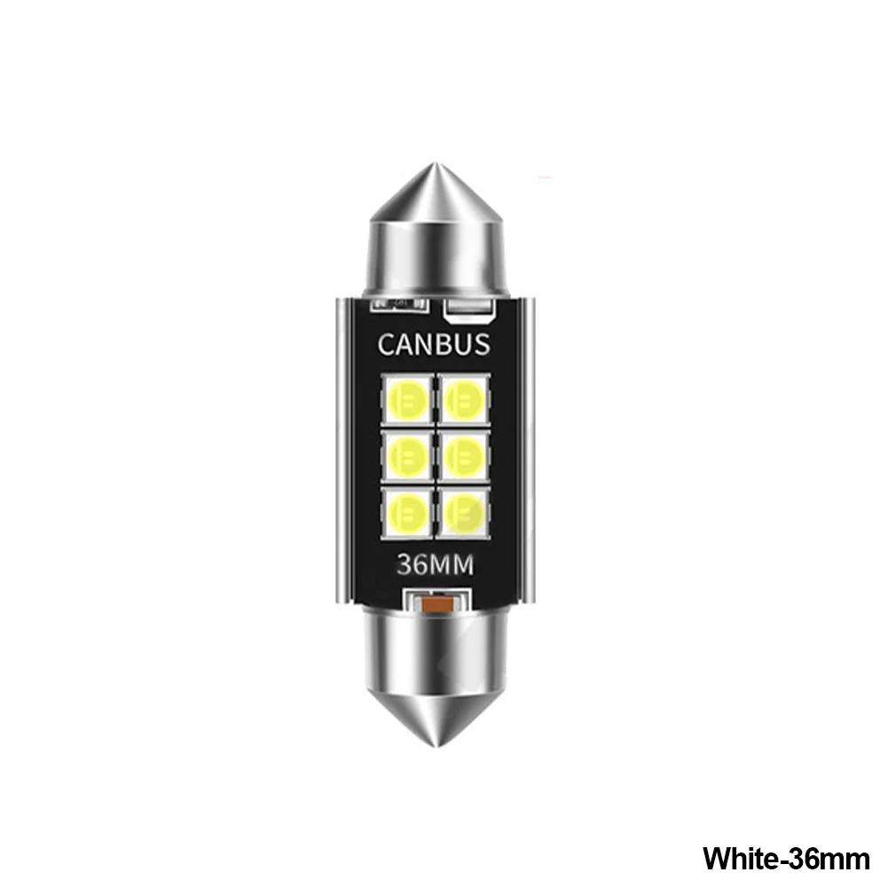1/2PCS Super Bright C10W C5W LED Bulb Festoon 31/36/39/41mm LED CANBUS 1200LM 12V 6500K Car Interior Dome License Plate Light