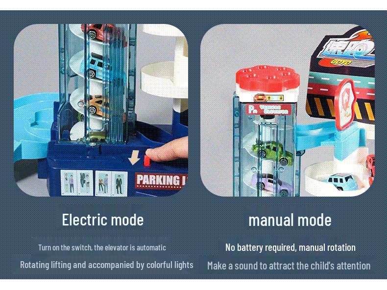 Dinosaur Mountain Adventure Track & Parking Lot Toy Set