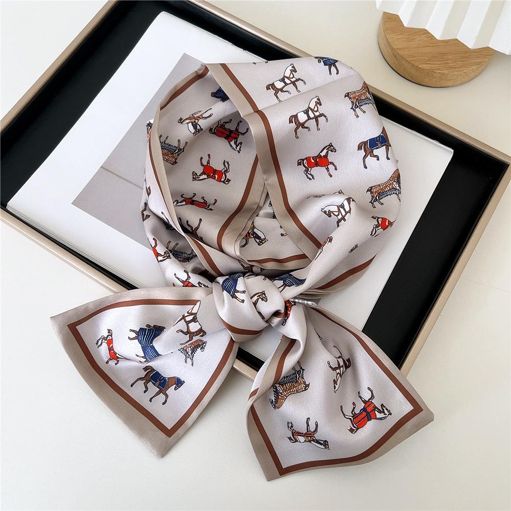 Pingjiao New Style Spring And Autumn Professional Decoration Versatile Small Silk Scarf Women'S Scarf Narrow Long Hair Strap Tie Bag Belt