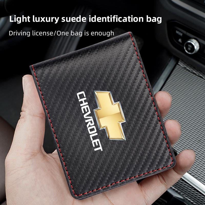 For Chevrolet Spark Captiva Cruze Car Driver License Cover Suede Anti-Fur Car Driving Documents Case Credit Card Holder