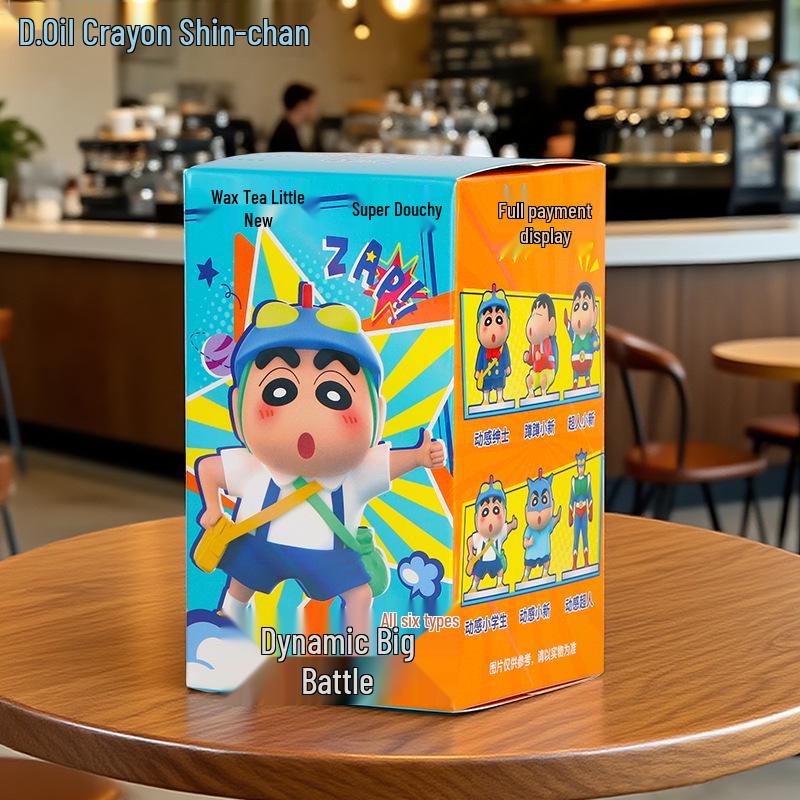 Crayon Shin-chan Action Battle Desktop Ornament - Cartoon Desk Decoration Blind Box