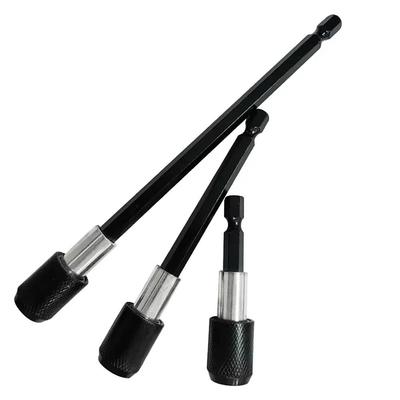 3Pcs/Set Self-locking Screw Bit Extension Rod 60-150mm Quick Release Hexagonal Screwdriver Extension Rod Non-slip Quick Transfer