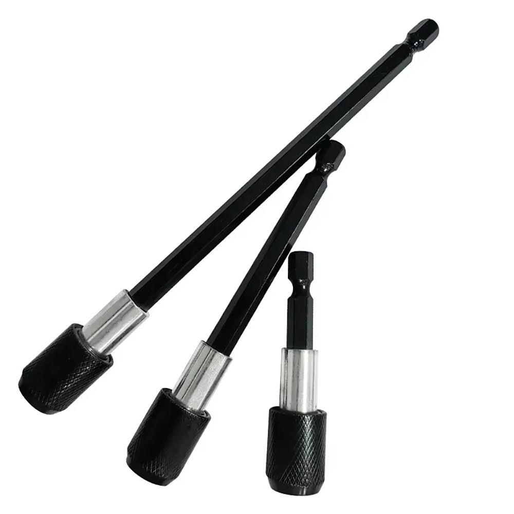 3Pcs/Set Self-locking Screw Bit Extension Rod 60-150mm Quick Release Hexagonal Screwdriver Extension Rod Long Handle Non-slip