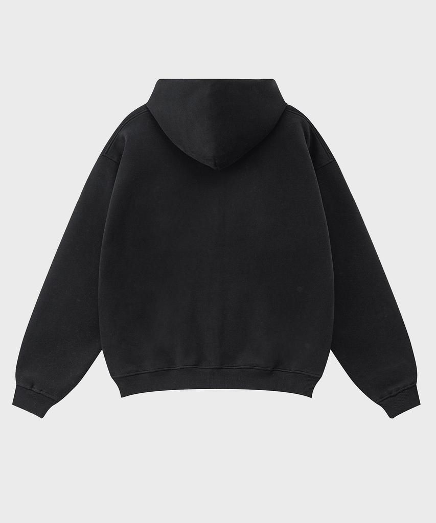 Saintpain Sp Shadow Oversized Zip-Up Hoodie Black