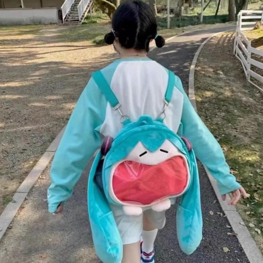 New Hatsune pain bag miku backpack cartoon cute plush jk lolita Japanese funny soft girl bag