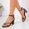 Fashion Ladies Shoes 2025 Hot Sale Open Toe Women's Sandals Fashion Printing Office and Career Summer New Plus Size Heeled Sandals