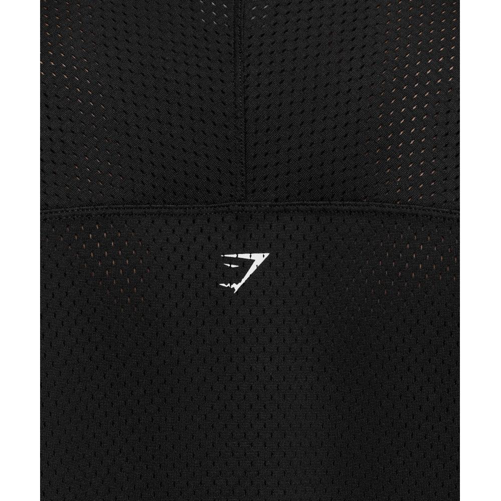 Gymshark Graphic Mesh Oversized T shirT Black A4b2g Bb2j