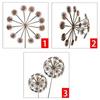 Vintage Metall 3D Pusteblumen Garten Skulpturen Pusteblumen Gartenpfahl Dekoration Metall Außen Skulptur Außen Dekoration