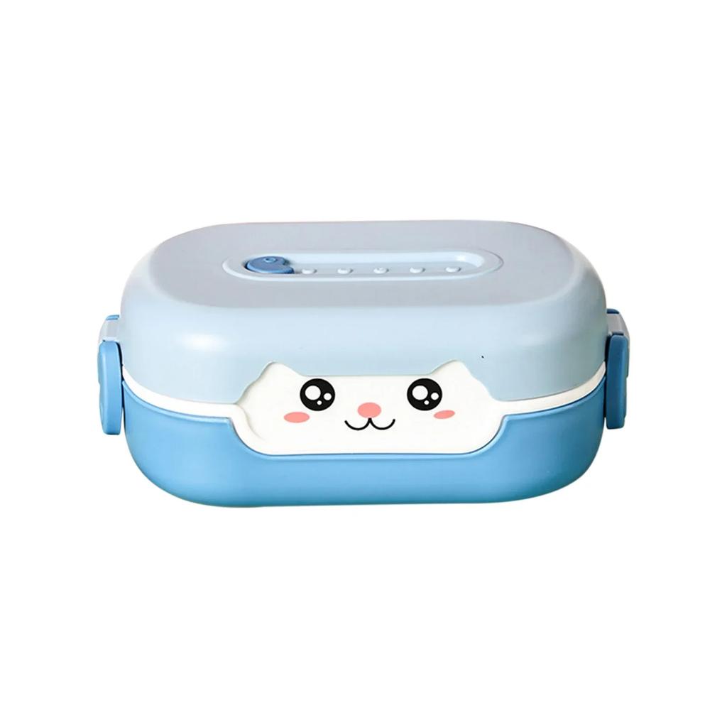 Cartoon Anime Bento Lunch Box Rectangular Leakproof Plastic School Kids Portable Microwave Food Container School Child Lunch Box