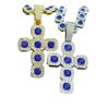 Wish Personality Big Diamond Cross With Cuban Chain Men'S And Women'S Pendant Hip Hop Rap Necklace