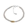 Korean Luxury S925 Sterling Silver and Gold Bracelet with Cold Style Fashion Ring for Women