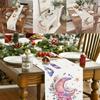 2025 Nouvelle Nappe en Lin pour le Ramadan EID Mubarak Isolation Thermique Antidérapante Housse de Table Chemin de Table Lune Cadeaux Décorations de Ramadan