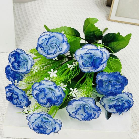 Artificial Carnation Flower with Stem 10 Head Home Office Table Centerpiece Wedding