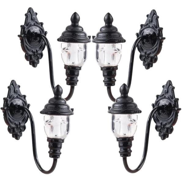 

Toyvian 4pcs Dollhouse Wall Light Lantern Miniature Landscape Lamps Mini LED Desk Lamp Outdoor Abs Fairy Lights Mini House Chandeliers Lighting 2.2X2.7CM чёрный