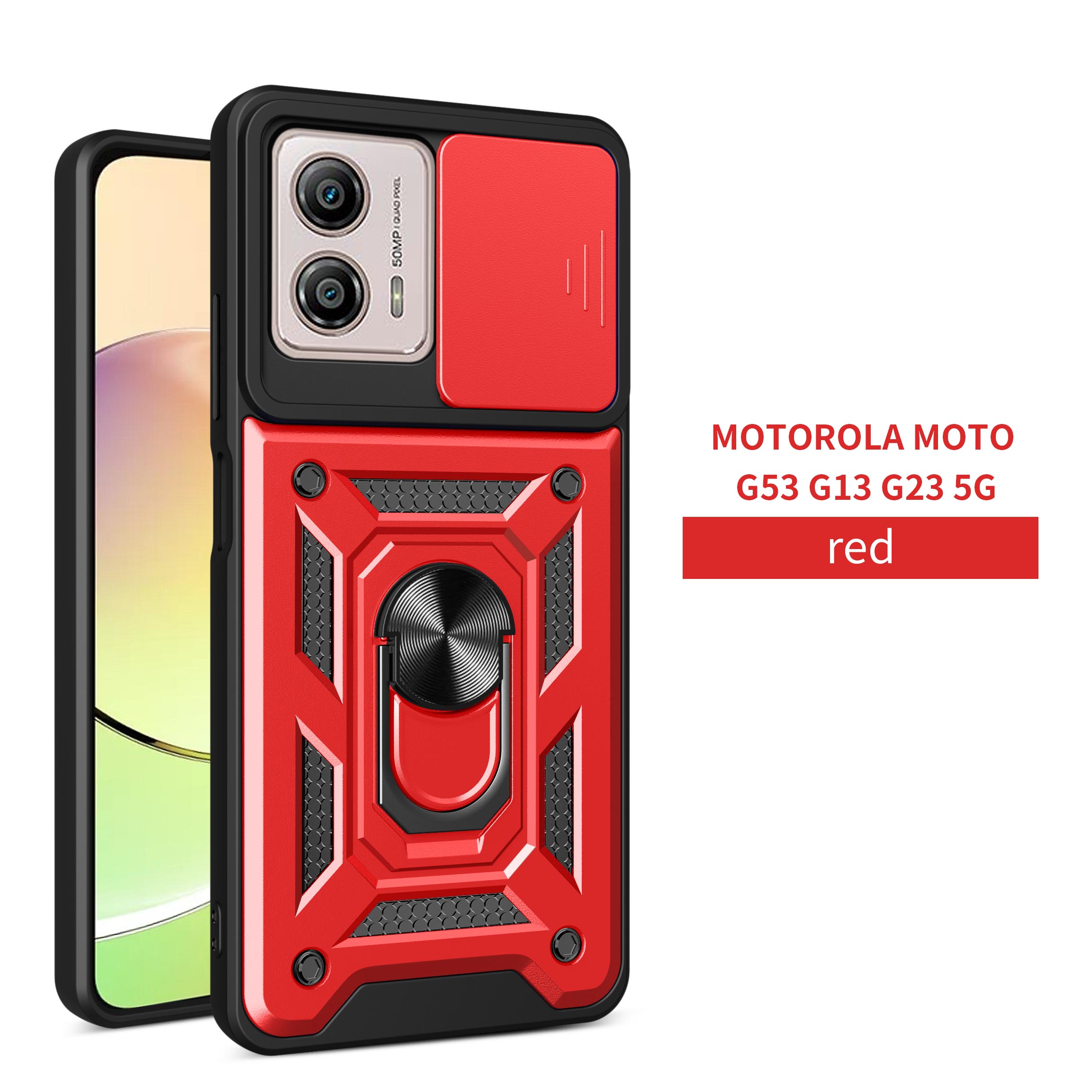

Для HMotorola Moto G53 Чехол Moto G13 G23 G73 G42 Крышка Магнитное Кольцо Держатель Бронированный Чехол для Телефона Слайдер Защита Камеры Задняя Крышка Motorola Moto G42