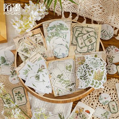 30pcs/lot Kawaii Scrapbook Stickers Forest Leaves Junk Journal Pet Gold Planner Stationery Stickers Planner Decorative Stickers