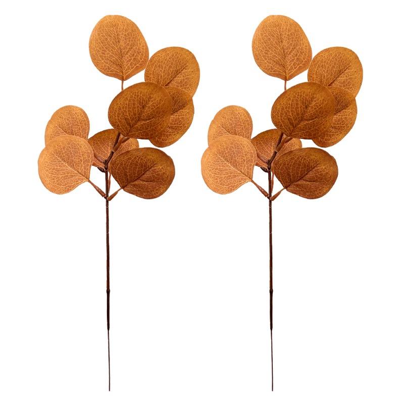 Künstliche Simulations-Eukalyptusblätter, Einzelne Geldblätter, Herbstliche Heimdekoration, Tischschmuck, Fotorequisiten