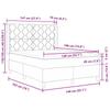 Boxspring Bed with Cushions Black 190 x 140 cm Fabric