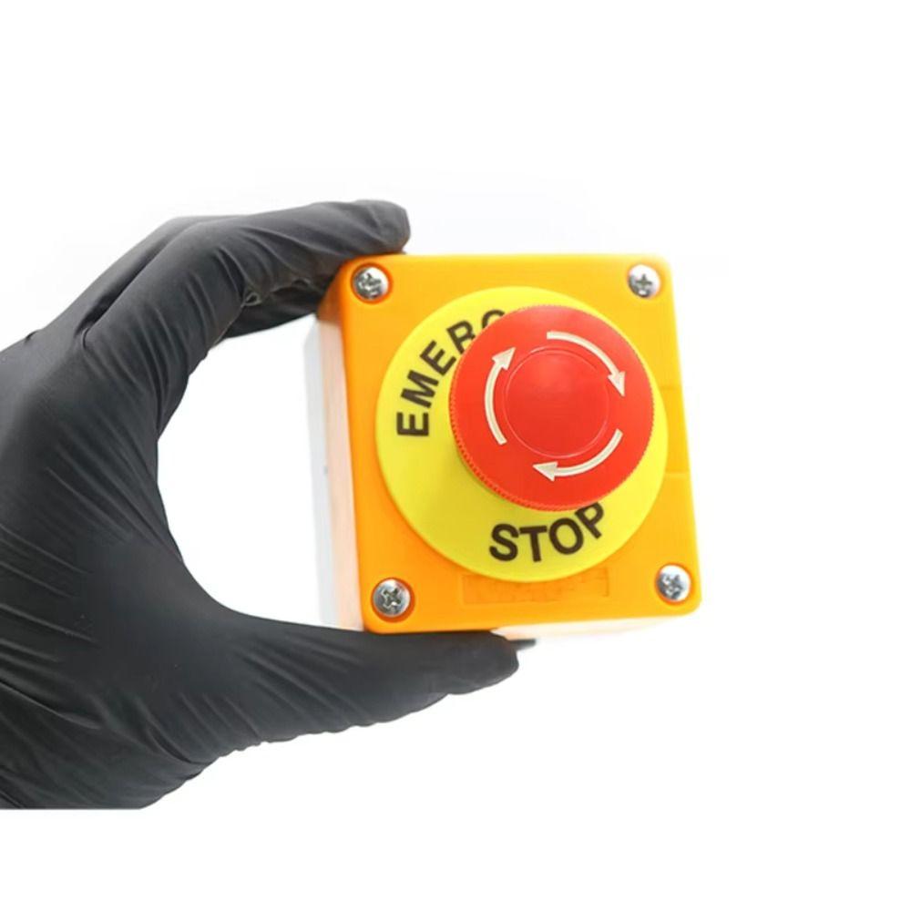 Red Sign Push Button Switch Emergency Stop Button Switch Box CNC Machine Emergency Stop