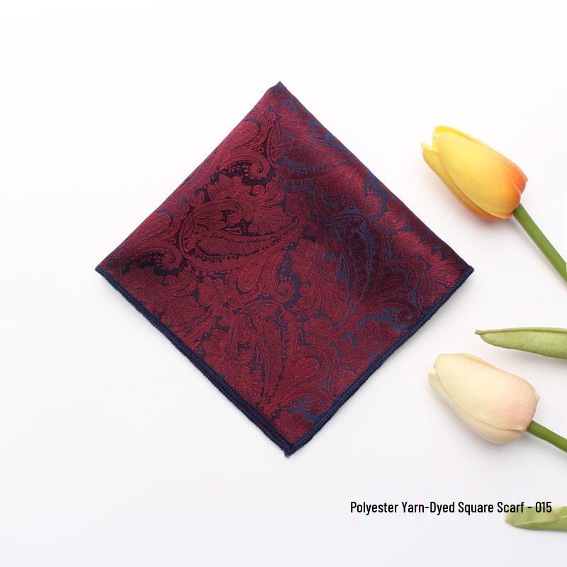 Fazzoletto da Uomo Leier Primavera/Estate: Foulard Quadrato in Jacquard di Poliestere e Seta Tessuto a Colori