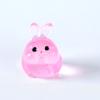 6 Piece Resin Rabbit Figurine Set with Glow Feature Miniatures Rabbit Ornament for Bedroom, Living Room, Study