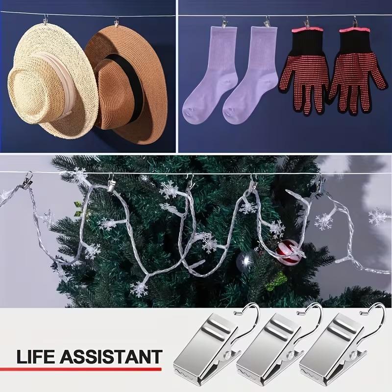 10-500pcs Stainless Steel Curtain Clips Window Curtain Hook Clips Drapery Hooks Replacement Hanging Display Photos Drapes Clamp