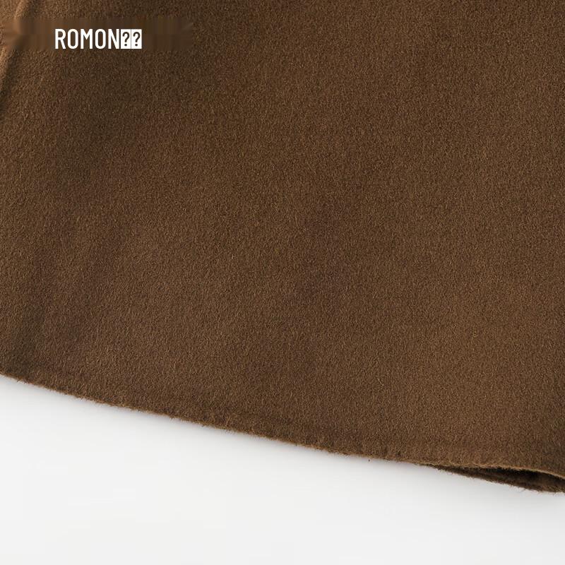 Romon Men's Slim Fit Double-faced Wool Overcoat