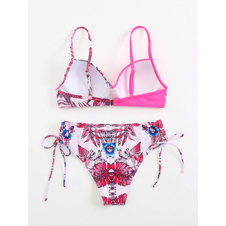Sexy European and American Hard Cup Underwire Bikini Swimsuit for Women