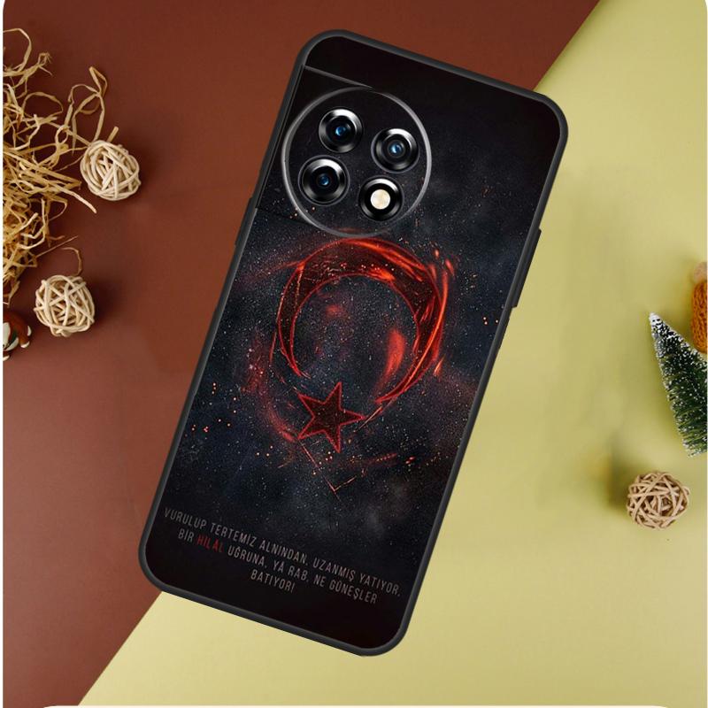 Turkei Turkey Ataturk Flag For OnePlus 13 12 11 12R 13R 9 10 Pro 8T 9RT 10T 10R Nord 4 CE 2 3 Lite N20 N30 Phone Case
