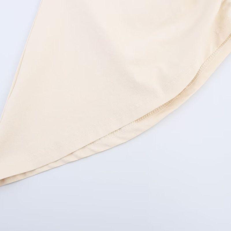 Jnleaog Spring New Arrival Women's Clothing Fashion Style French Fashion Asymmetric Fold Stretch Tops 6050319