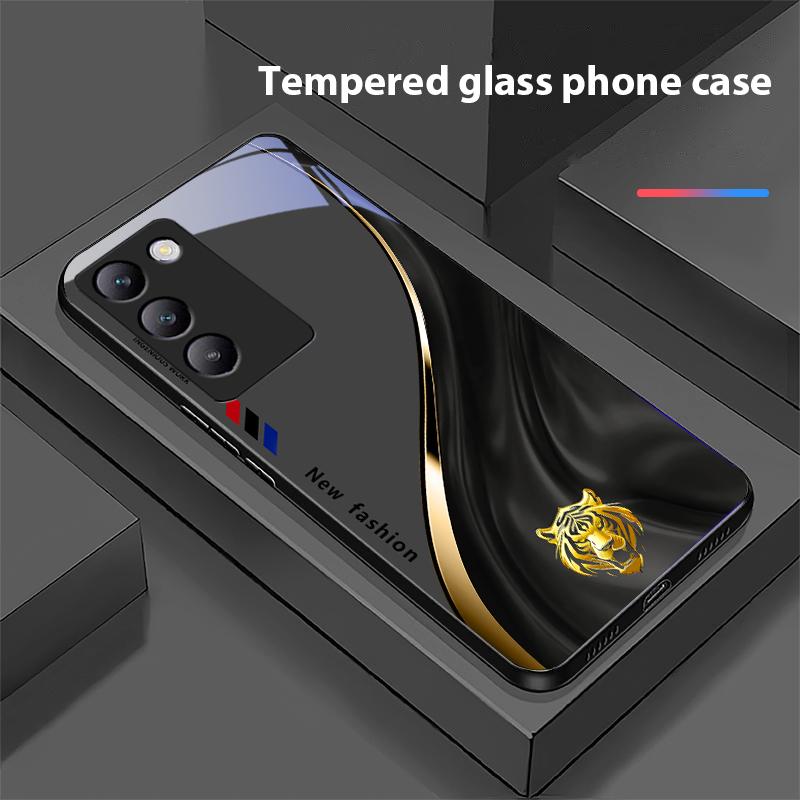 Starlight Zodiac For Y72 33S 11 03 36 96 Lite 35 16 Iqoo 12 V40 SE 5G 29 40 21 30 X80 Pro Vivo Tempered Glass Phone Case Black