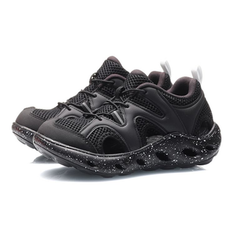 Li Ning Youth  Childrens Sports Lifestyle Series Fun Childhood Comfortable Versatile Sandals Kids Sandals Black YKUQ008-1