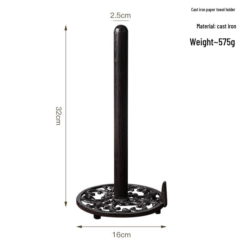 Nordic Cast Iron Paper Towel Holder for Restaurant and Kitchen Decor