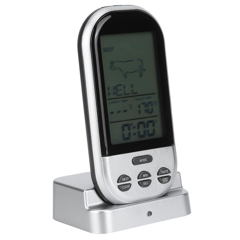 Wireless Electronic Digital Food Meat Thermometer with Probe for Grilling BBQ Cooking Home Kitchen