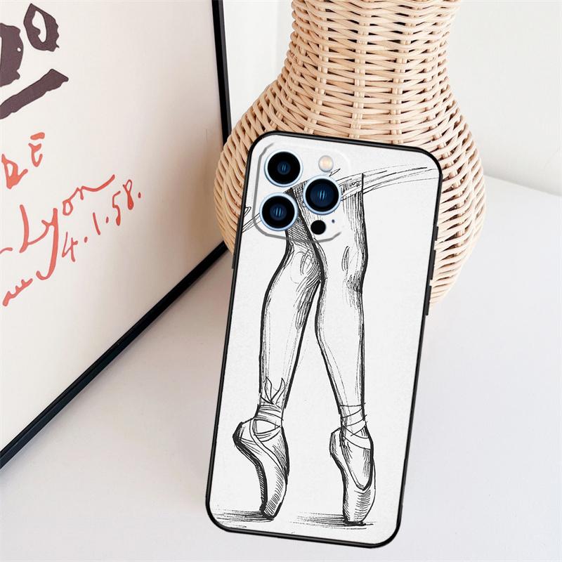 Ballett Tanz Handyhülle Für iPhone 16 Pro Max 15 14 13 11 12 17 Pro Max mini 15 16 Plus 16e 17 Air Cover