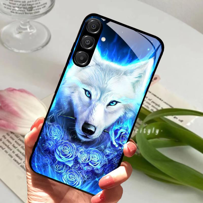 For Samsung A26 5G Case Hard PC Tempered Glass Phone Cover For Samsung Galaxy A36 A56 5G Fashion Animal Glass Protector Cases