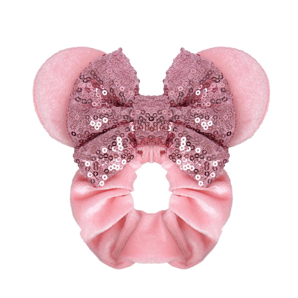 1 ks Vánoční myší uši Gumičky do vlasů Flitrové mašle Čelenka pro ženy Doplňky Sametové gumičky Pro dívky Party dekorace