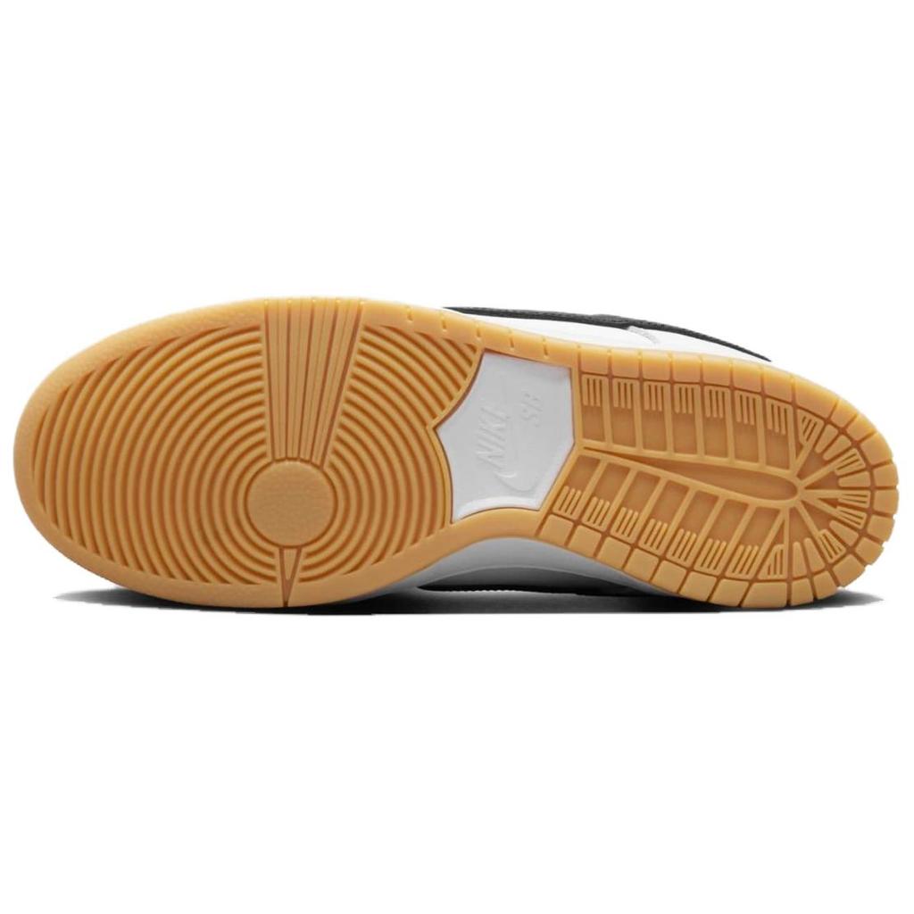 Nike Dunk Low SB Bianco Gomma Sneakers Unisex Nero Gomma-Marrone Chiaro CD2563-101