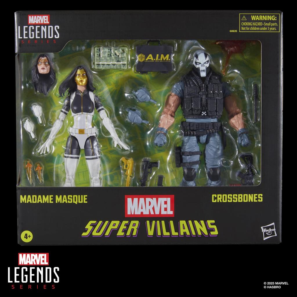 Marvel Legends Series Madame Masque Crossbones Marvel Comic Book Collectible Action Figure & Super-Villains 2-Pack 6-Inch (Amazon Exclusive)
