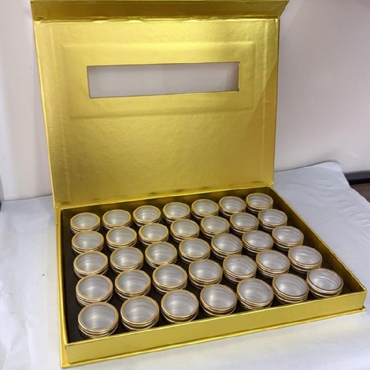 Nail Art Container 35 Detachable Aluminum Trays Hardened Foam Base For Decoration Storage Box Lightweighted