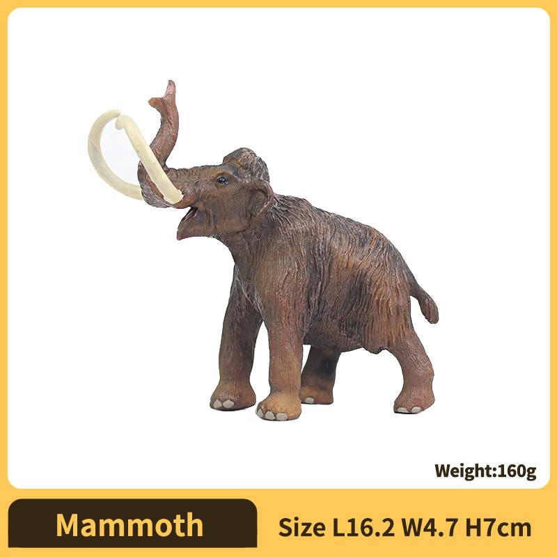 Ancient Mammoth Action Figure High Quality Toy Realistic Prehistoric Animales Model for Collectors Wild Animal Figurine Kids Smilodon