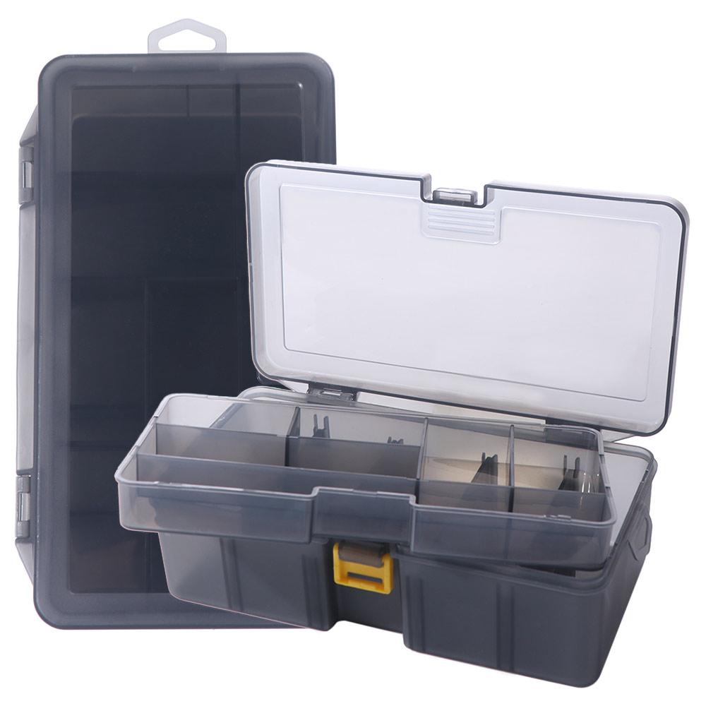 Double Layer Lure Hook Storage Case Flip Cover Bait Storage Container  Fishing Tool