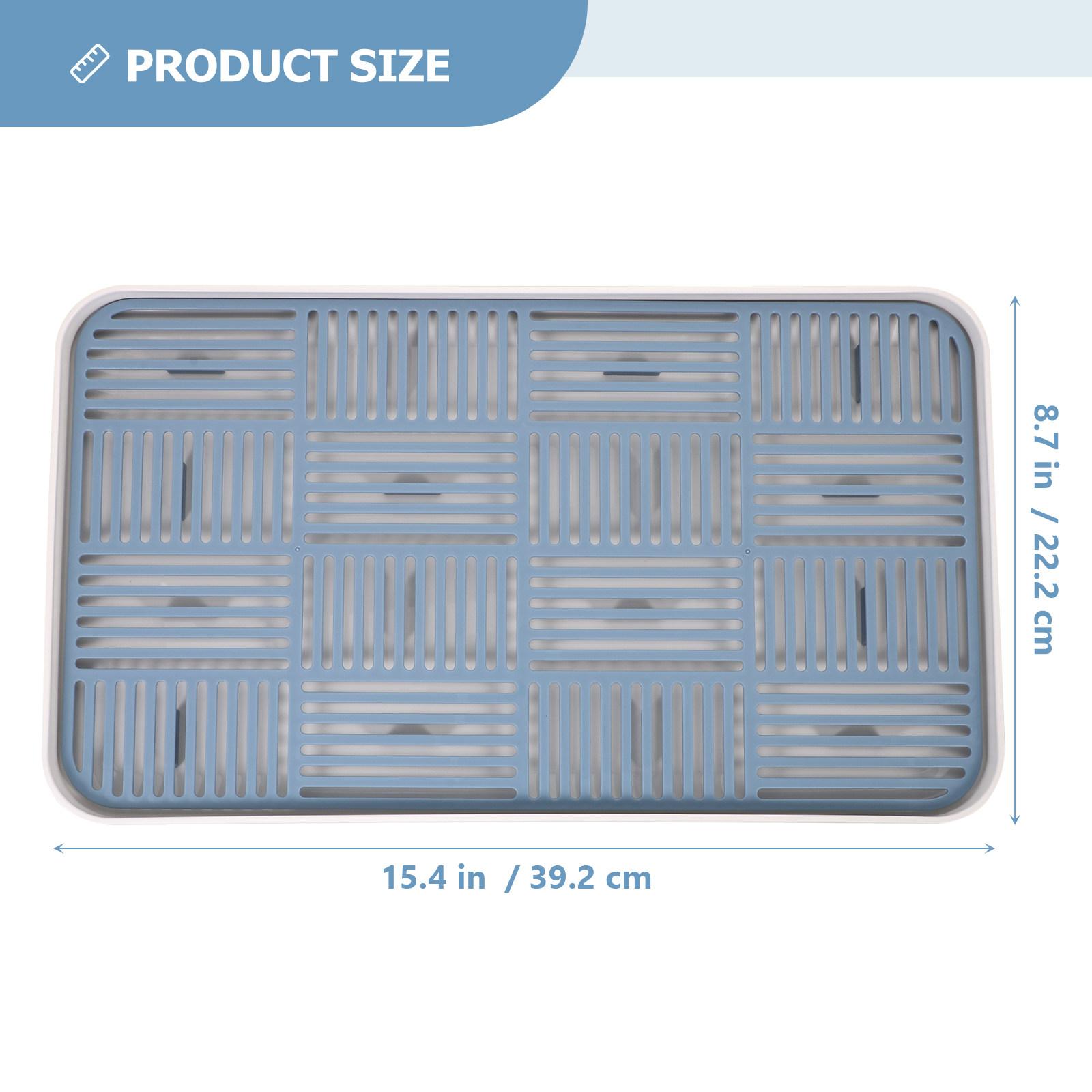 

Double-Layer Draining Tray PP Plastic Fruit Tea Tray for Kitchen Home Desktop Snack Candy Vegetable Storage Non-Skid Drain Plate синий
