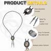 [PATIKIL] Western Cowboy Bolo Tie and Belt Buckle Set, Gold Initial "J", Cowhide Rope Tie, Unisex Costume, Traditional Vintage Accessory,