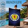 Asciugamano da Spiaggia con Emblema del Leone Rampante della Scozia, Asciugatura Rapida, Facile da Curare, Adatto Sia per il Fitness che per le Vacanze al Mare, Essenziale per lo Sport