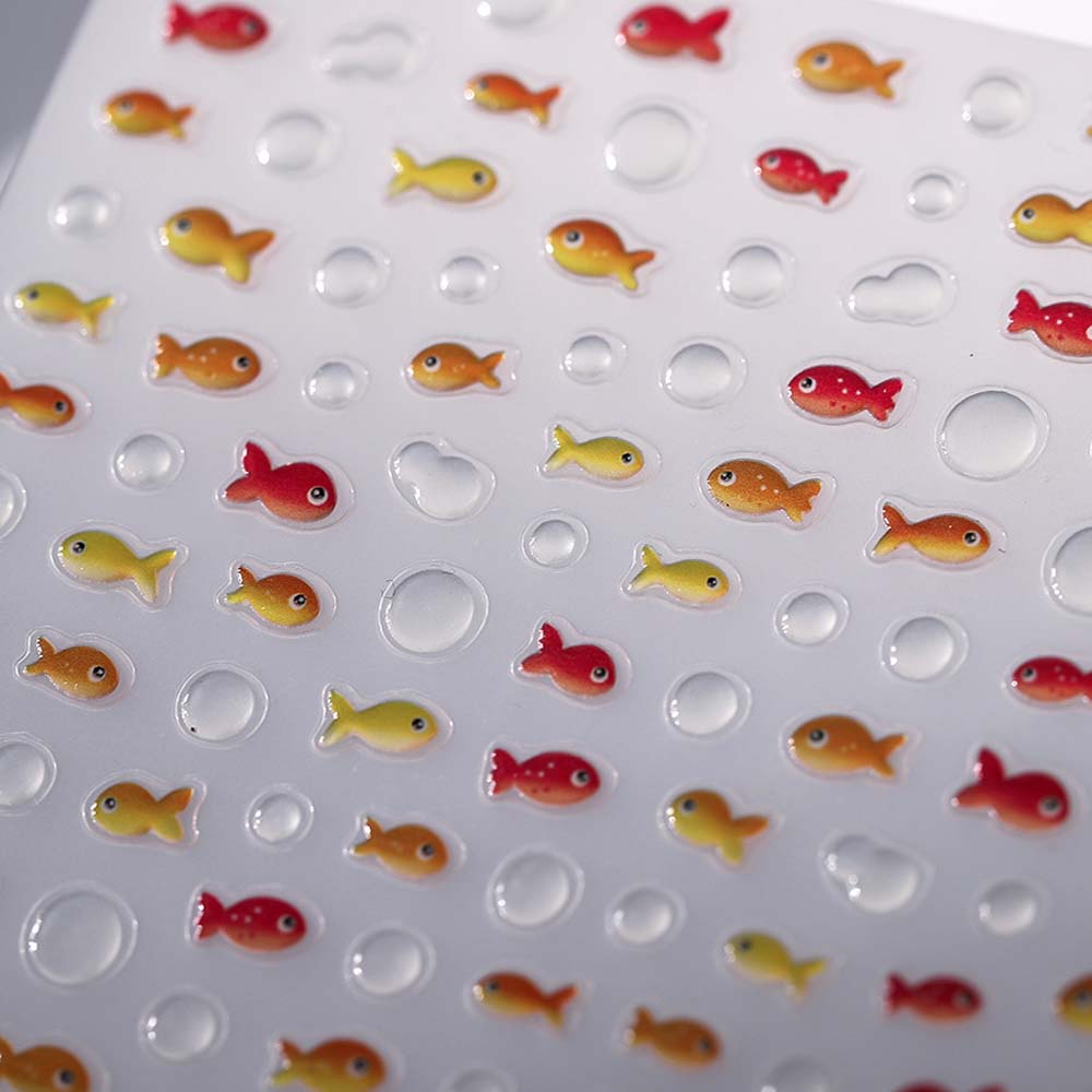 Conch Star Ocean Nail Stickers Sea Jellyfish Shiny Glass Dolphin Jelly Ocean Nail Decals Nail Accessories Bronzing